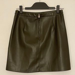 Mango Faux Leather Mini Skirt